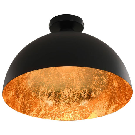 VIDAXL -Deckenlampen 2 PCs halbgebunden E27 Schwarz und Goldfarbe