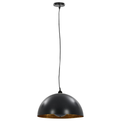 VIDAXL -Deckenlampen 2 PCs halbgebunden E27 40 cm Schwarz und Goldfarbe