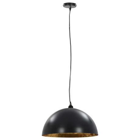 VidaXL Deckenlampen 2 Stück halbrund E27 50 cm Schwarz und Gold