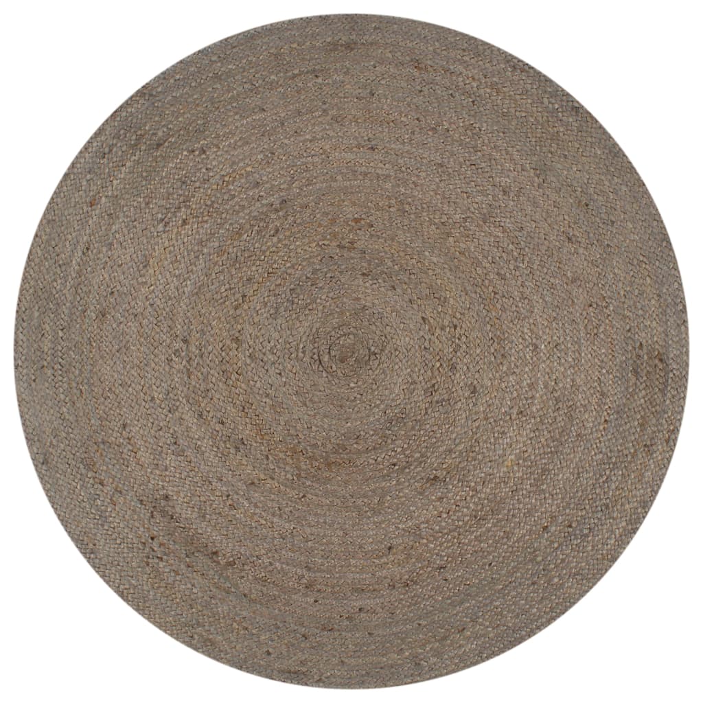 Vidaxl rug handmade around 120 cm jute gray