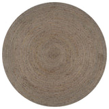 Vidaxl Teppich handgefertigt um 150 cm Jute Grau
