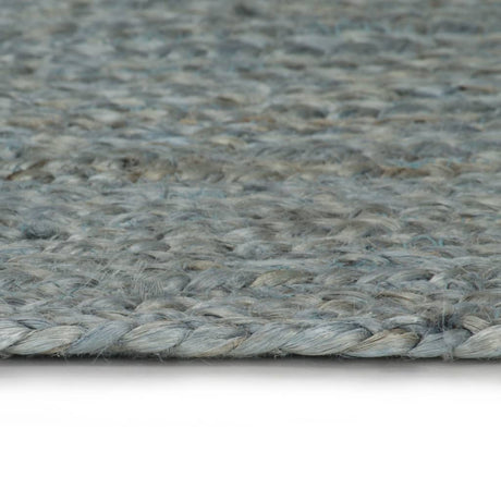 Vidaxl Teppich handgefertigt um 90 cm Jute Olivengrün
