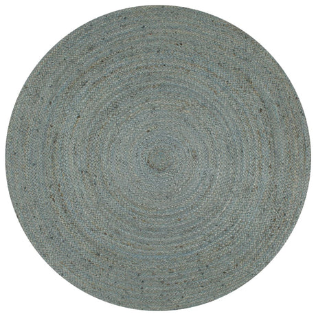 Vidaxl Teppich handgefertigt um 120 cm Jute Olivengrün