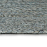 Vidaxl Teppich handgefertigt um 120 cm Jute Olivengrün