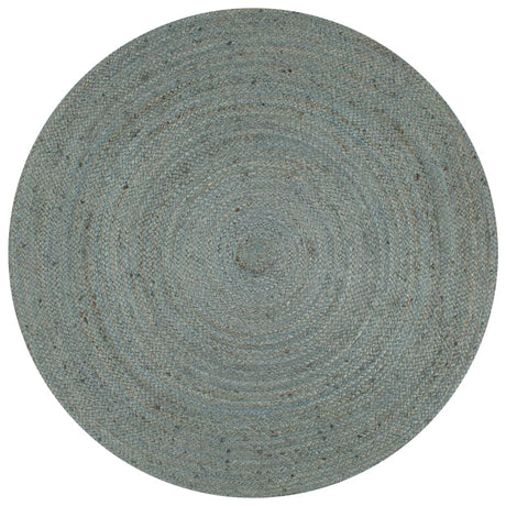 Vidaxl Teppich handgefertigt um 150 cm Jute Olivengrün