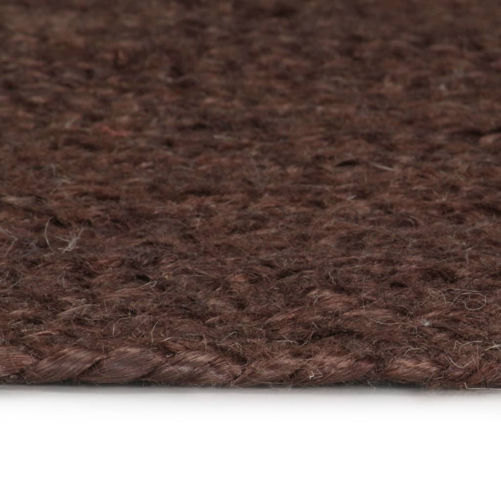 Vidaxl Teppich handgefertigt um 120 cm Jute Braun