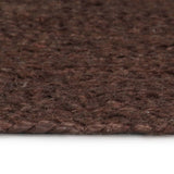 Vidaxl Teppich handgefertigt um 120 cm Jute Braun