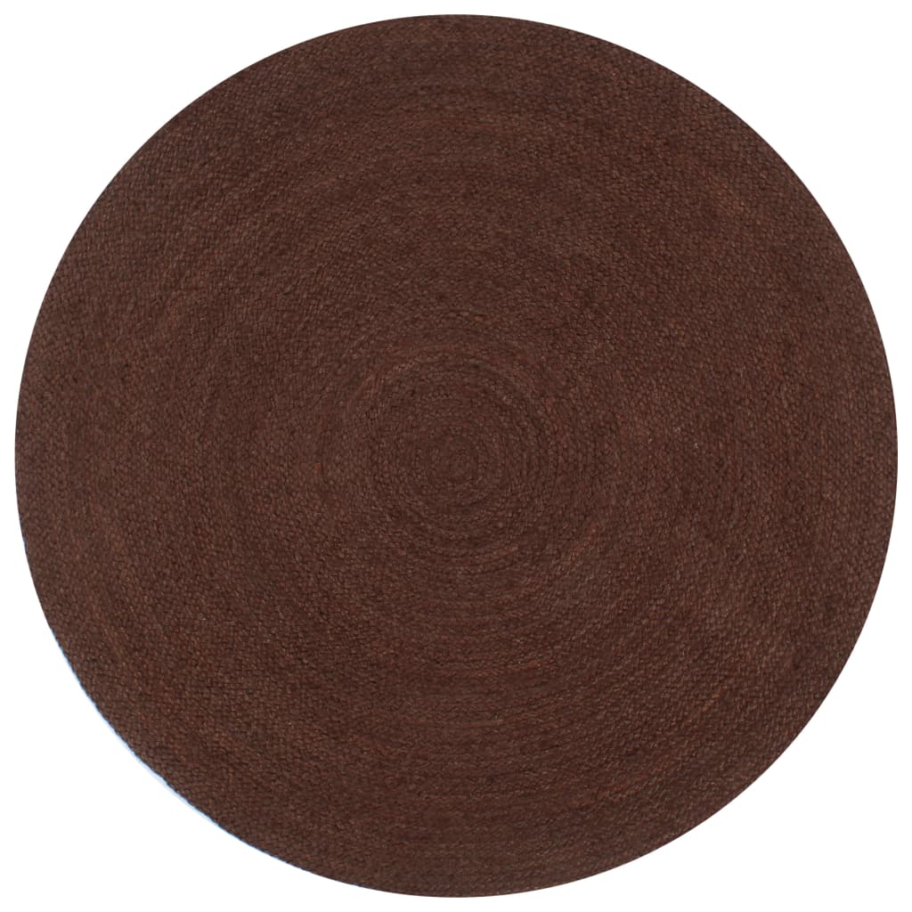 Vidaxl Teppich handgefertigt um 150 cm Jute Braun
