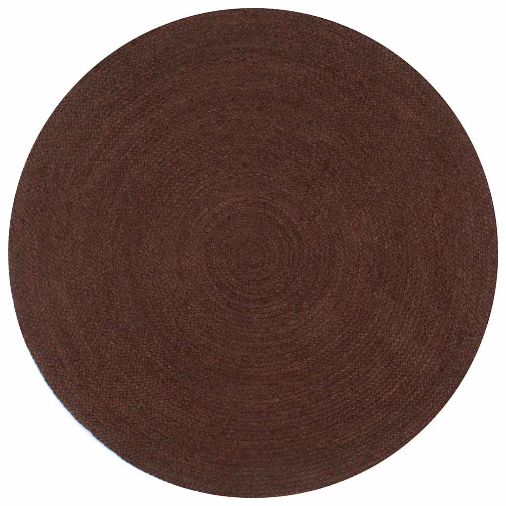Vidaxl Teppich handgefertigt um 150 cm Jute Braun