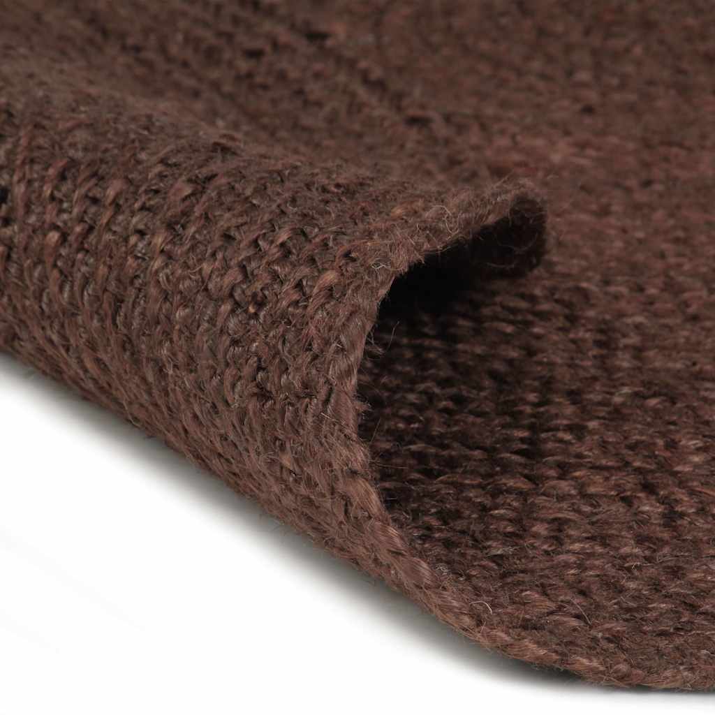 Vidaxl Teppich handgefertigt um 150 cm Jute Braun