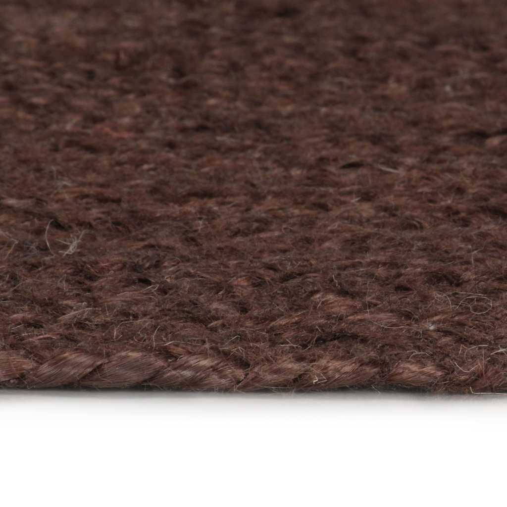 Vidaxl Teppich handgefertigt um 150 cm Jute Braun