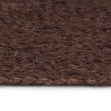 Vidaxl Teppich handgefertigt um 150 cm Jute Braun