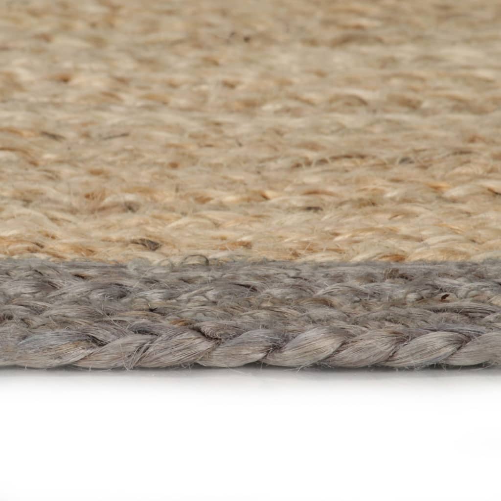 Vidaxl rug handmade with gray edge 150 cm jute