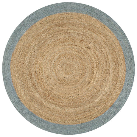Vidaxl Teppich handgefertigt mit Olivengrenze 120 cm Jute