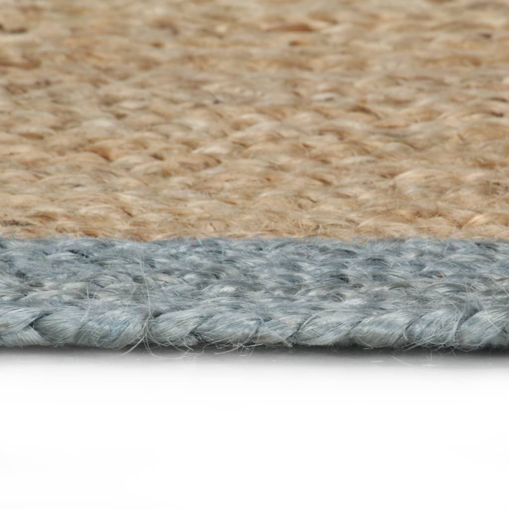 Vidaxl Teppich handgefertigt mit Olivengrenze 120 cm Jute
