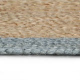 Vidaxl Teppich handgefertigt mit Olivengrenze 120 cm Jute