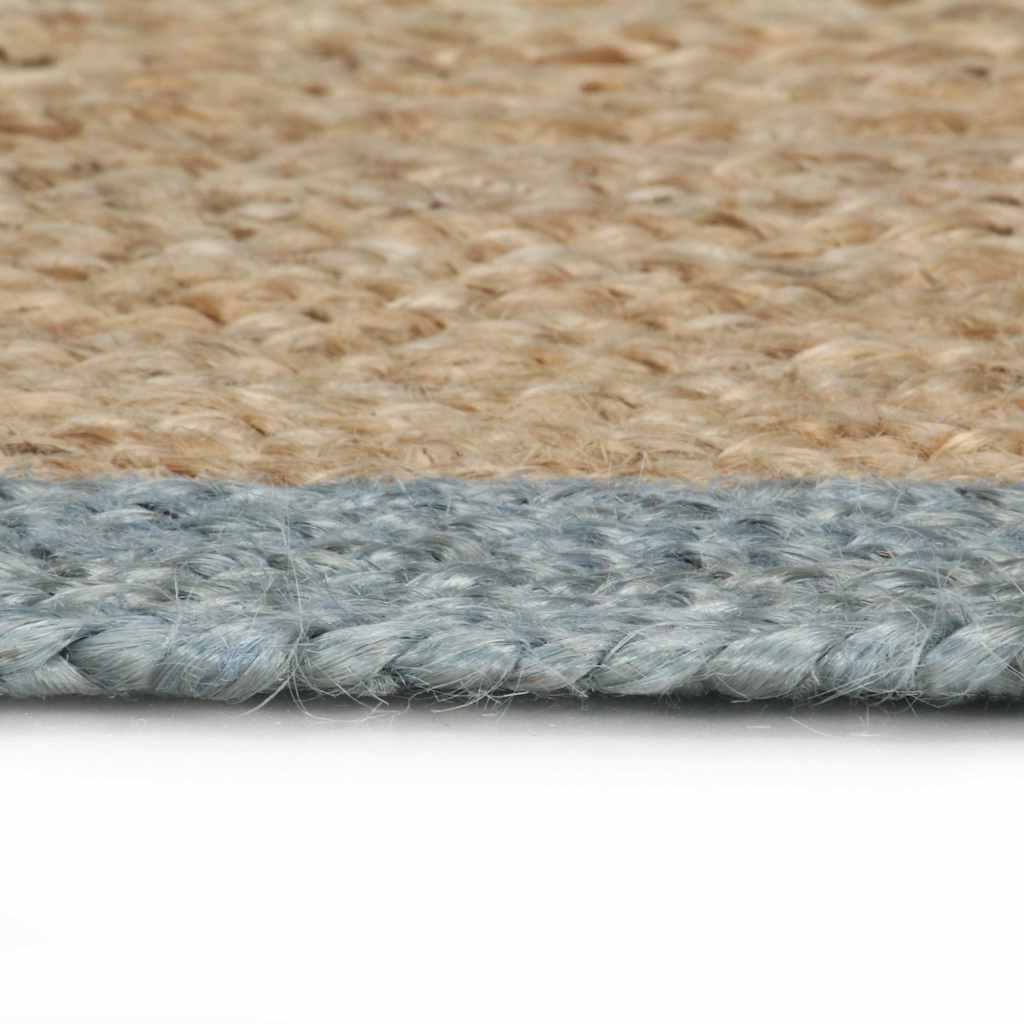 Vidaxl Teppich handgefertigt mit olivgrüner Grenze 150 cm Jute