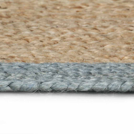 Vidaxl Teppich handgefertigt mit olivgrüner Grenze 150 cm Jute