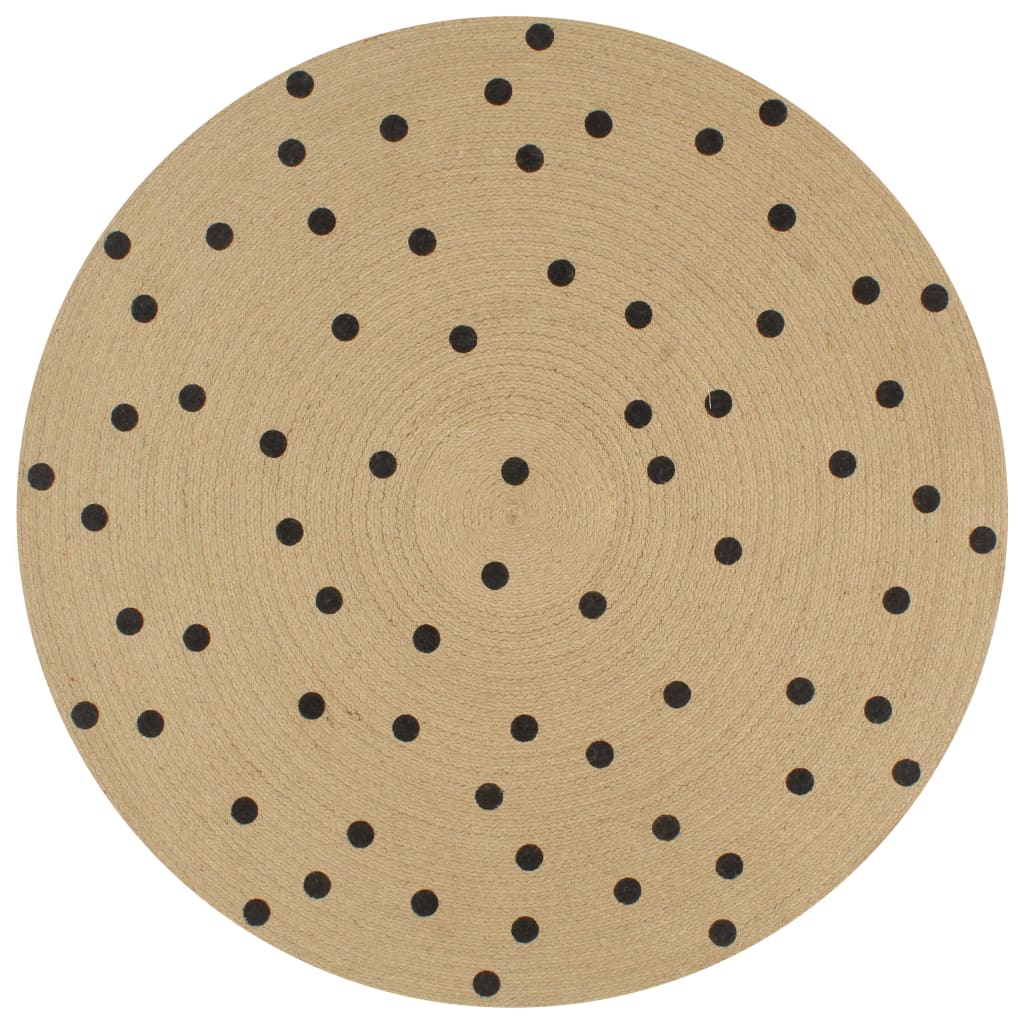 Vidaxl-Teppich handgefertigt mit Tupfendruck 150 cm Jute