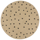 VidaXL-Teppich handgefertigt mit Dreiecksdruck 90 cm Jute