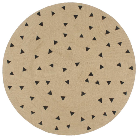 VidaXL-Teppich handgefertigt mit Dreiecksdruck 90 cm Jute