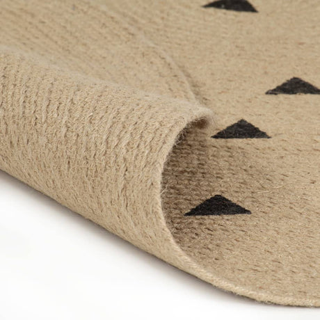 VidaXL-Teppich handgefertigt mit Dreiecksdruck 90 cm Jute