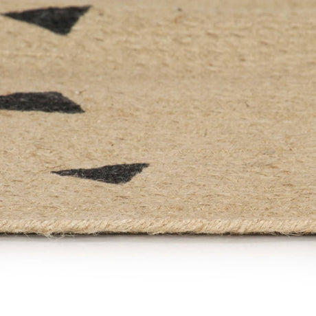 VidaXL-Teppich handgefertigt mit Dreiecksdruck 90 cm Jute