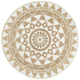 Vidaxl rug handmade with white print 150 cm jute