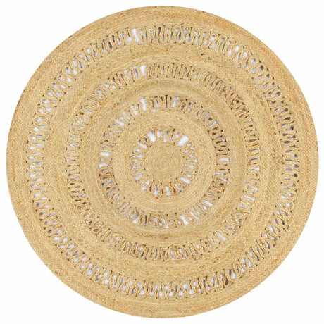 Vidaxl Teppich handgefertigt 120 cm geflochtener Jute