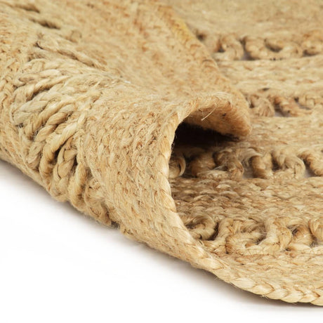 Vidaxl Teppich handgefertigt 120 cm geflochtener Jute