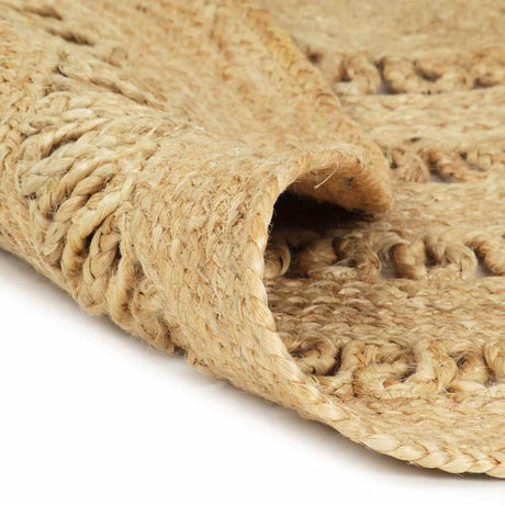 Vidaxl Teppich handgefertigt 120 cm geflochtener Jute
