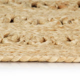 Vidaxl Teppich handgefertigt 120 cm geflochtener Jute