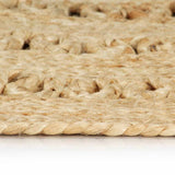 Vidaxl Teppich handgefertigt 120 cm geflochtener Jute