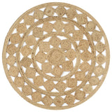 Vidaxl Teppich handgefertigt 120 cm geflochtener Jute