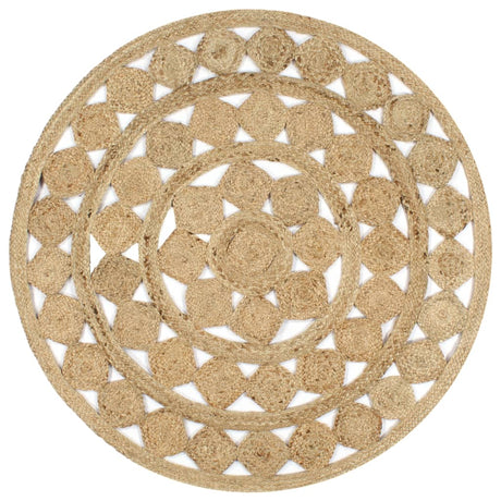 Vidaxl Teppich handgefertigt 120 cm geflochtener Jute