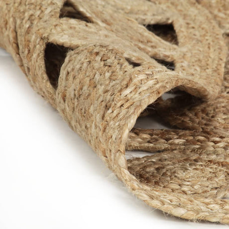 Vidaxl Teppich handgefertigt 120 cm geflochtener Jute