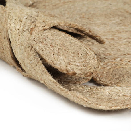 Vidaxl Teppich handgefertigt 90 cm geflochtener Jute