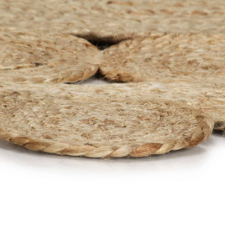 Vidaxl Teppich handgefertigt 120 cm geflochtener Jute
