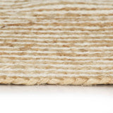 Vidaxl Teppich handgefertigt mit Spiraldesign 90 cm Jute Weiß