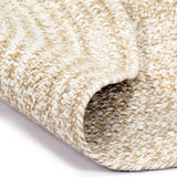Vidaxl Teppich handgefertigt 120 cm Jute Weiß und Natur