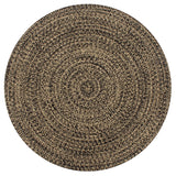 Vidaxl rug handmade 90 cm jute black and natural