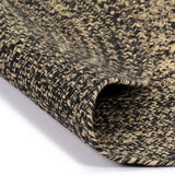Vidaxl Teppich handgefertigt 120 cm Jute Schwarz und Natur