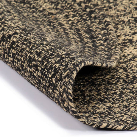 Vidaxl Teppich handgefertigt 120 cm Jute Schwarz und Natur