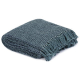 VidaXL Plaid 220x250 cm Baumwolle Indigoblau