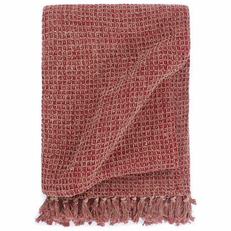 VidaXL Plaid 220x250 cm Baumwolle weinrot