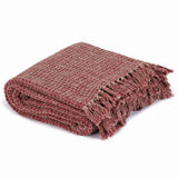 VidaXL Plaid 220x250 cm Baumwolle weinrot