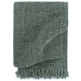 VidaXL Plaid 125x150 cm Baumwolle dunkelgrün