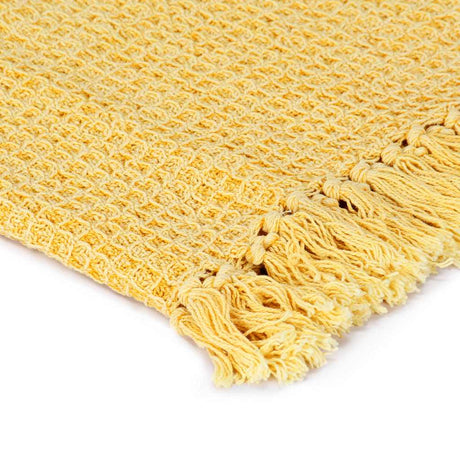 Vidaxx Plaid 125x150 cm Baumwolle senfgelb