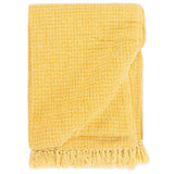 VidaXL Plaid 220x250 cm Baumwolle Senfgelb
