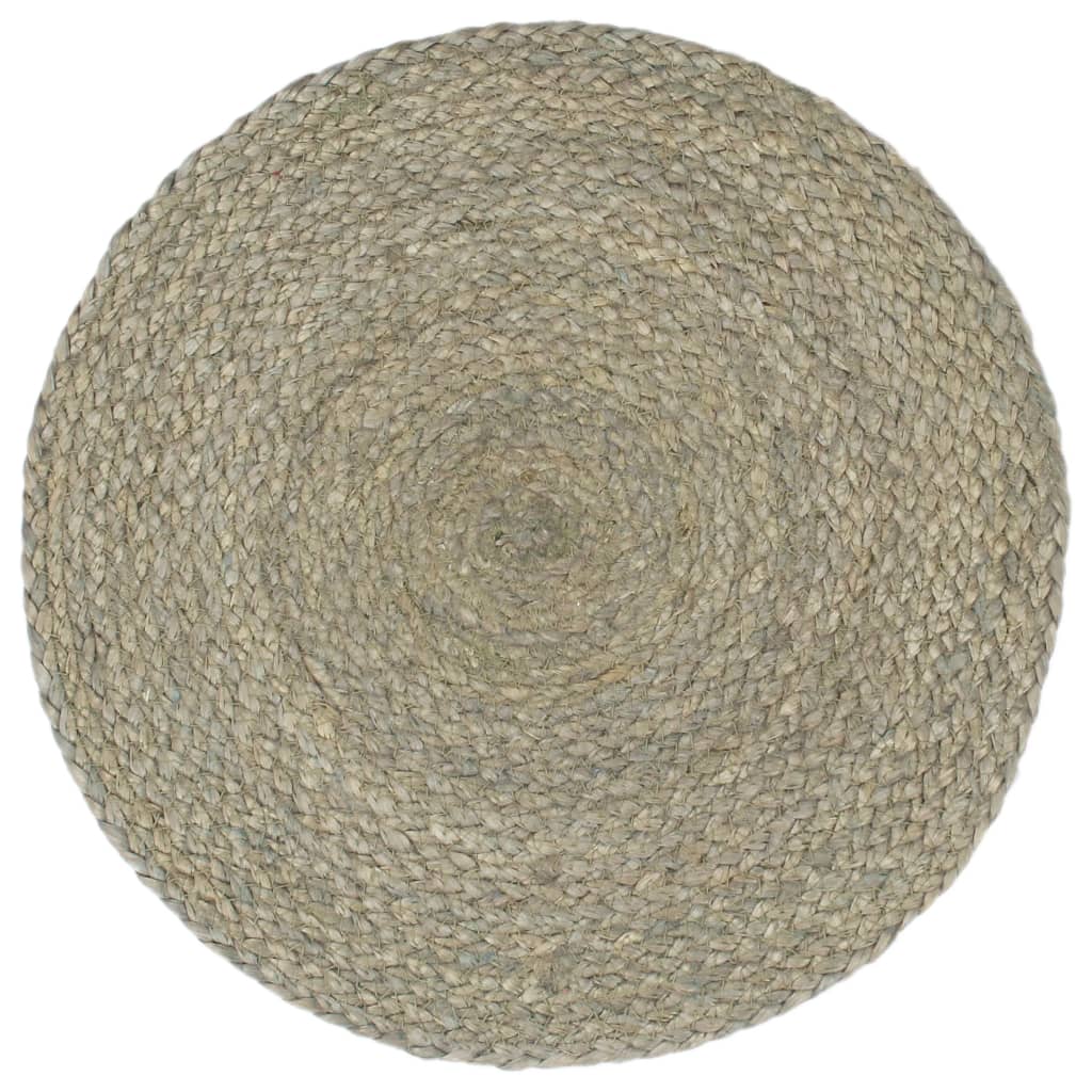 Vidaxx Tischsets 6 Stück rund 38 cm Jute uni grau